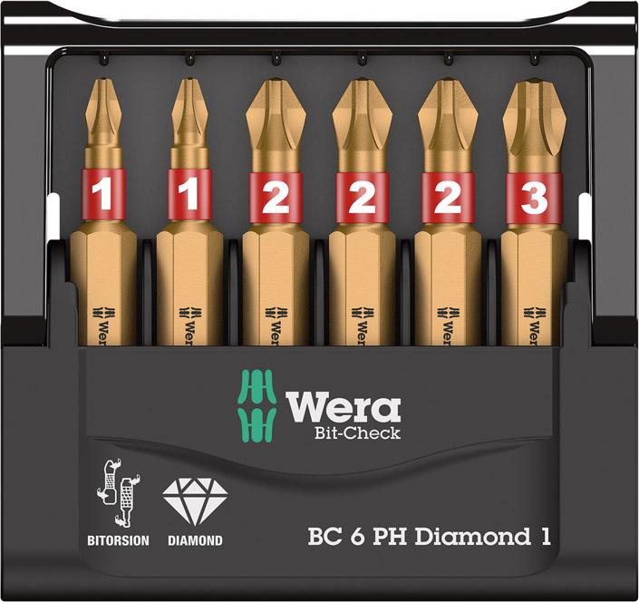 WERA Bitsortiment Check 6 PH Diamond 1