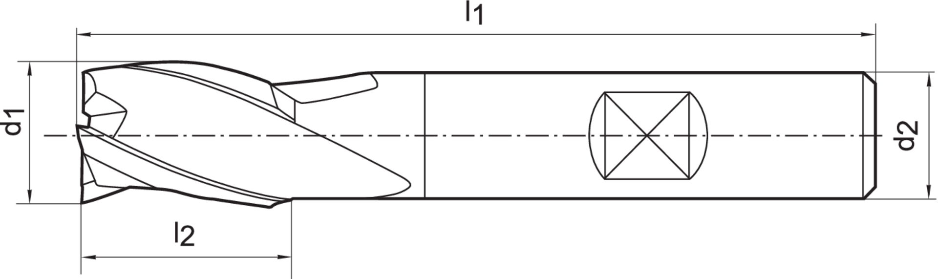 FORMAT Dreischneiderfräser DIN327 K HSSE 13,00 mm