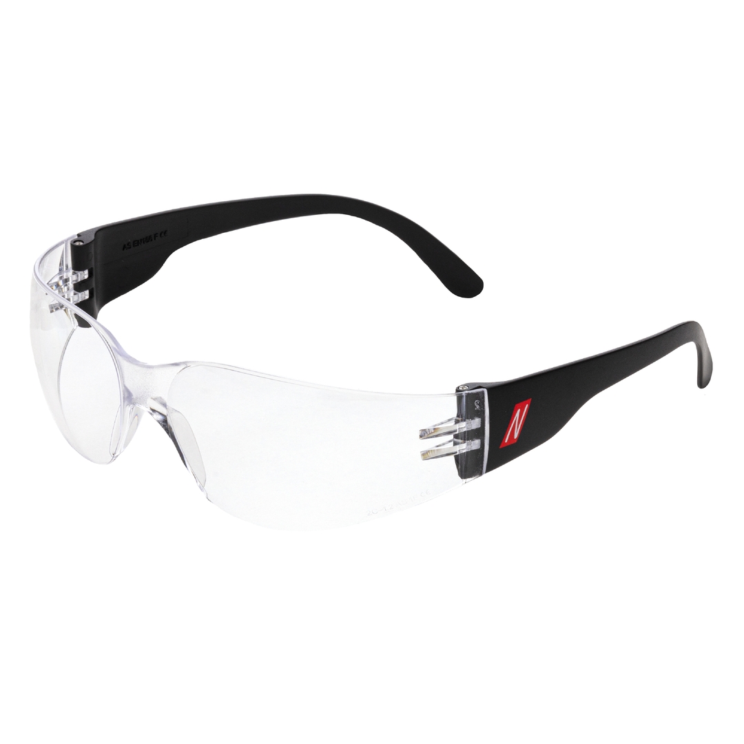 NITRAS Schutzbrille VISION PROTECT BASIC AS klar/schwarz, 9000