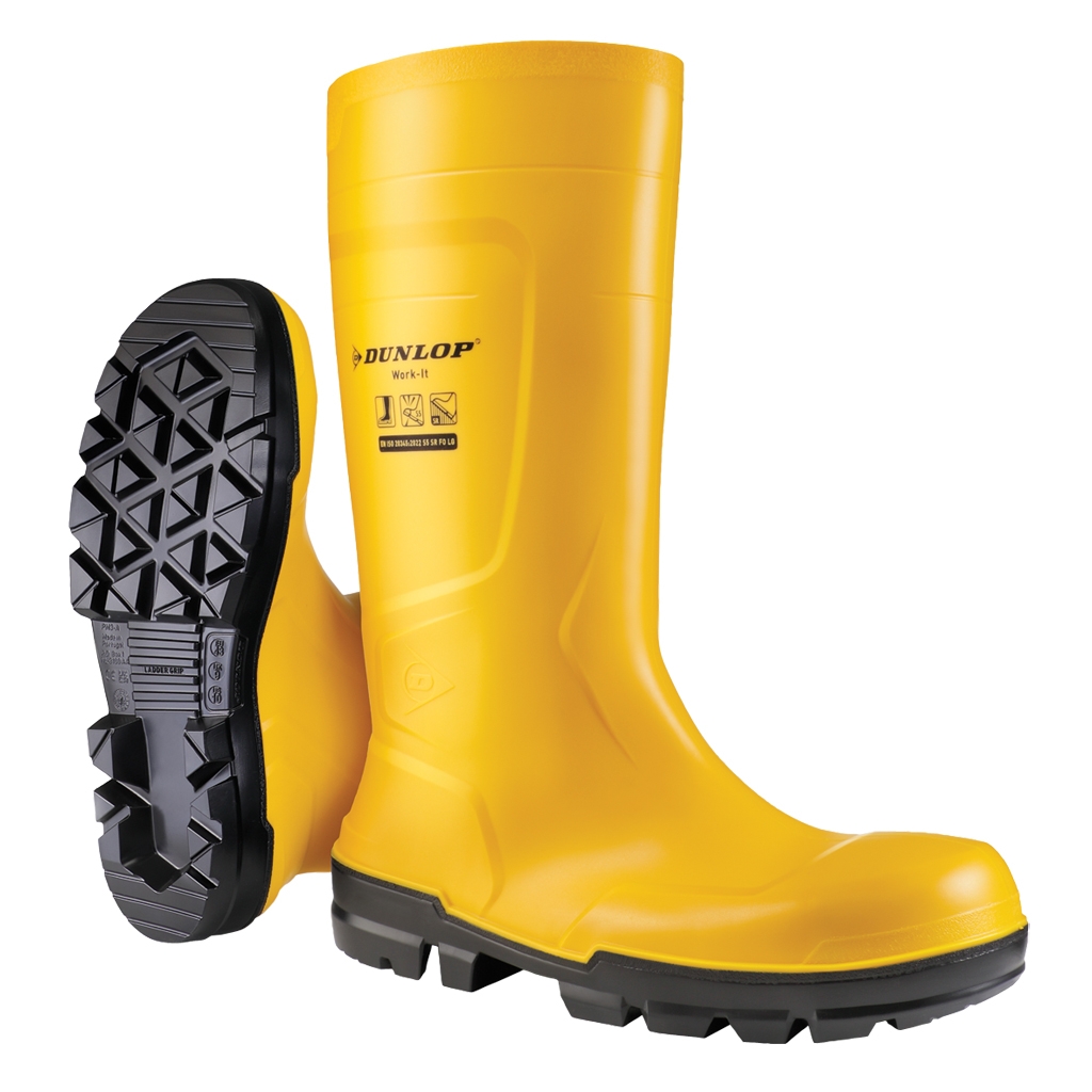 DUNLOP Sicherheits-Stiefel Work-It Full Safety Gr. 35 PVC gelb S5 SR, NB2JF01