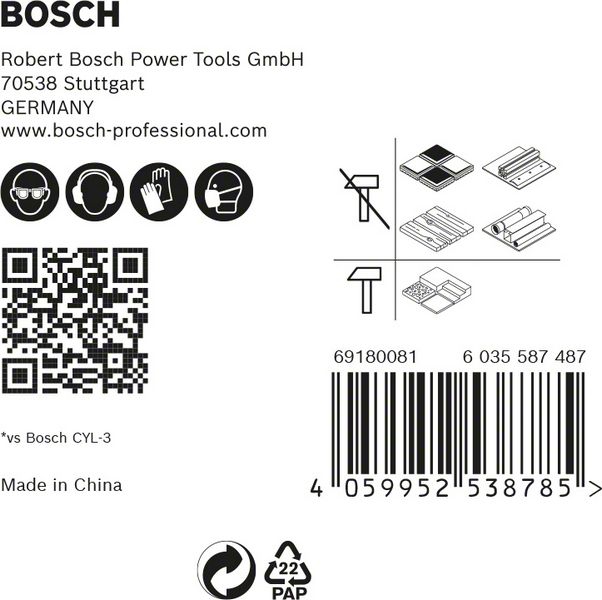 BOSCH MultiConstruction Bohrer-Set HEX-9 EXPERT 4/5/6/8 mm, 4-teilig, 6-kant