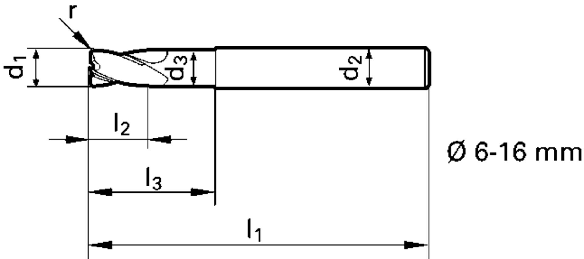 Torusfräser VHM WN N FIRE 6,0 / 1,0 mm XL GÜHRING