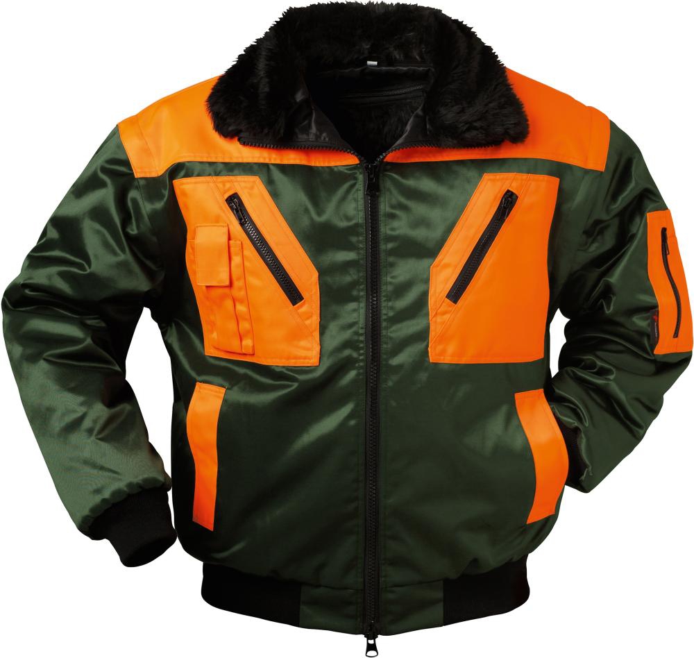 Pilotenjacke Rotdorn, Gr.2XL, grün/orange