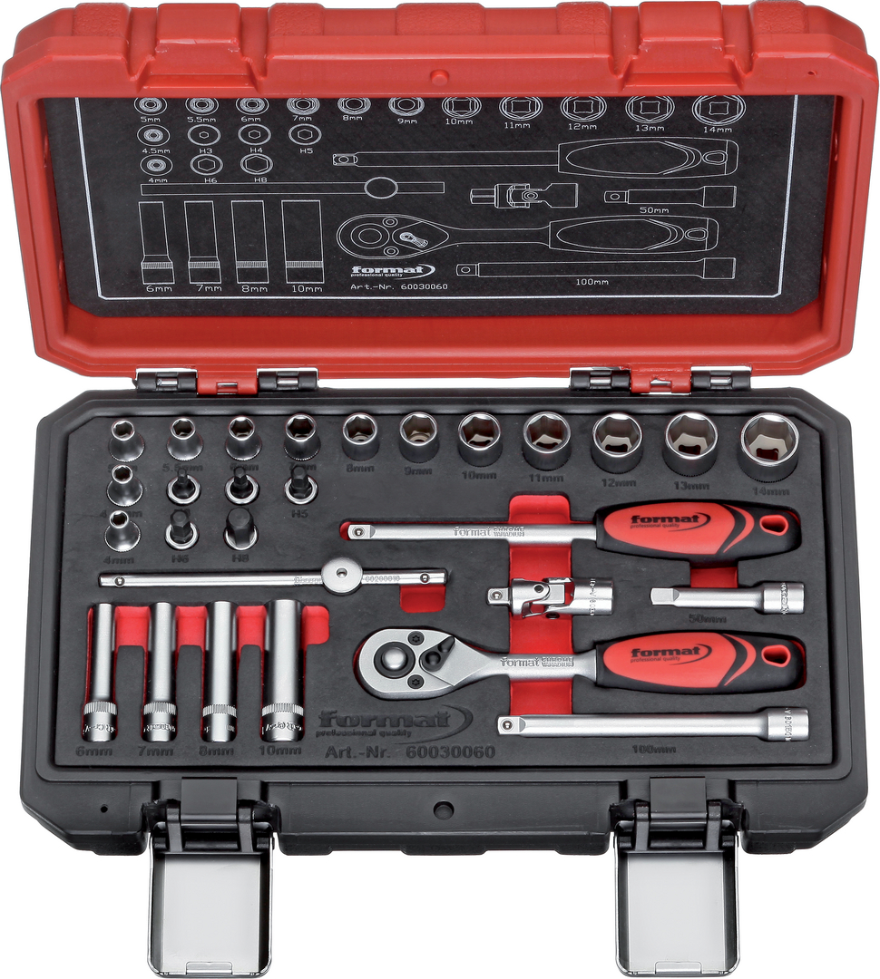 FORMAT Steckschlüssel-Garnitur 1/4" 31-teilig