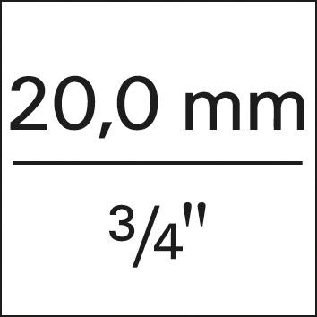 ASW Kraft-Reduzierstück 3/4 Zoll auf 1/2 Zoll, Länge 57 mm