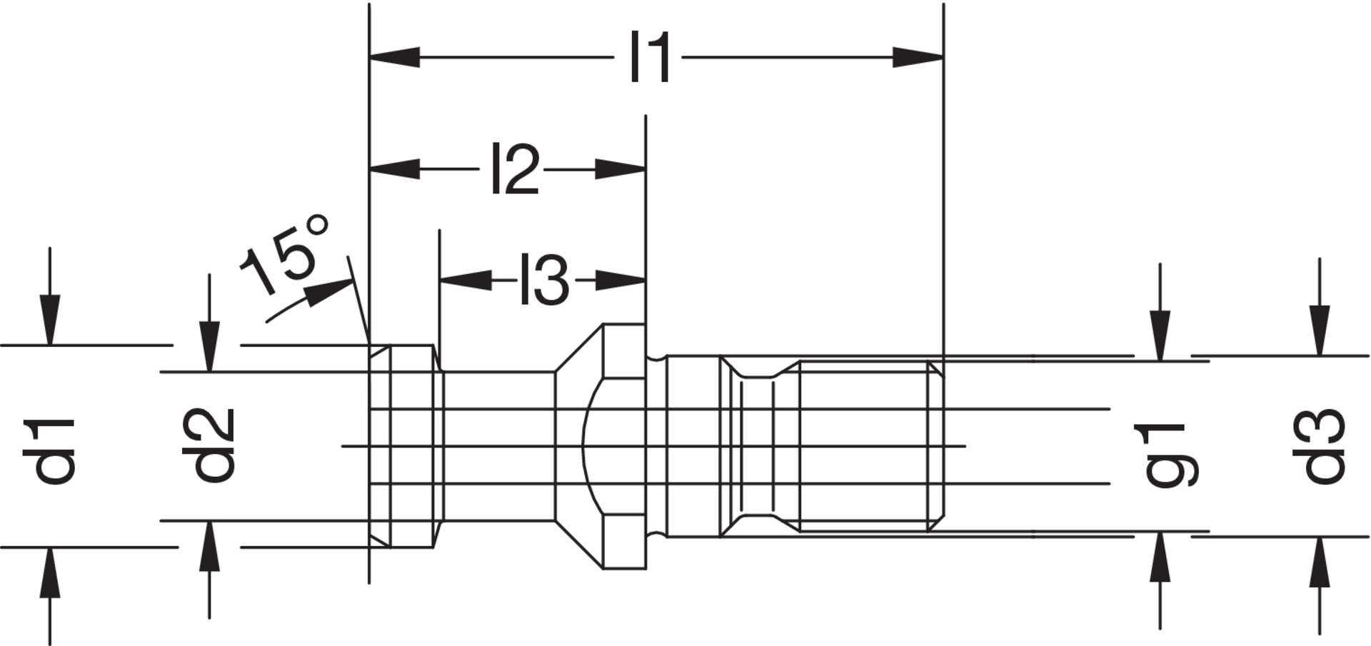 Anzugsbolzen DIN69872 B