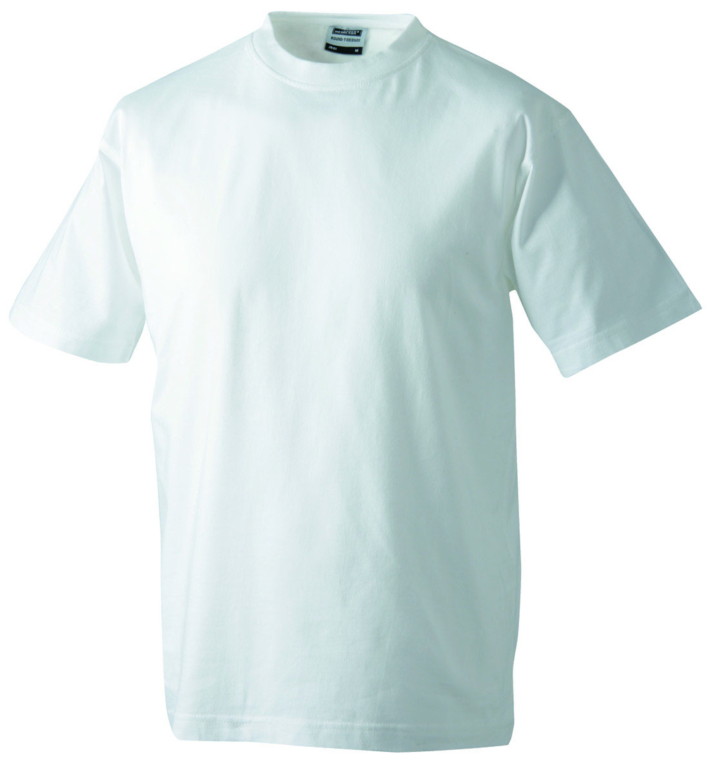 JN T-Shirt Round-T Heavy JN002 100%BW, white, Größe M