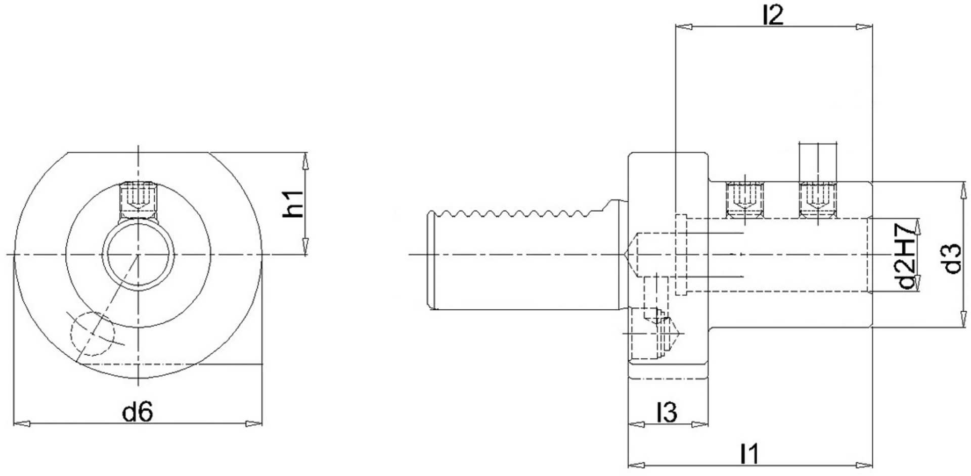 VDI Halter f. WP Bohrer E1 WN 40x10mm