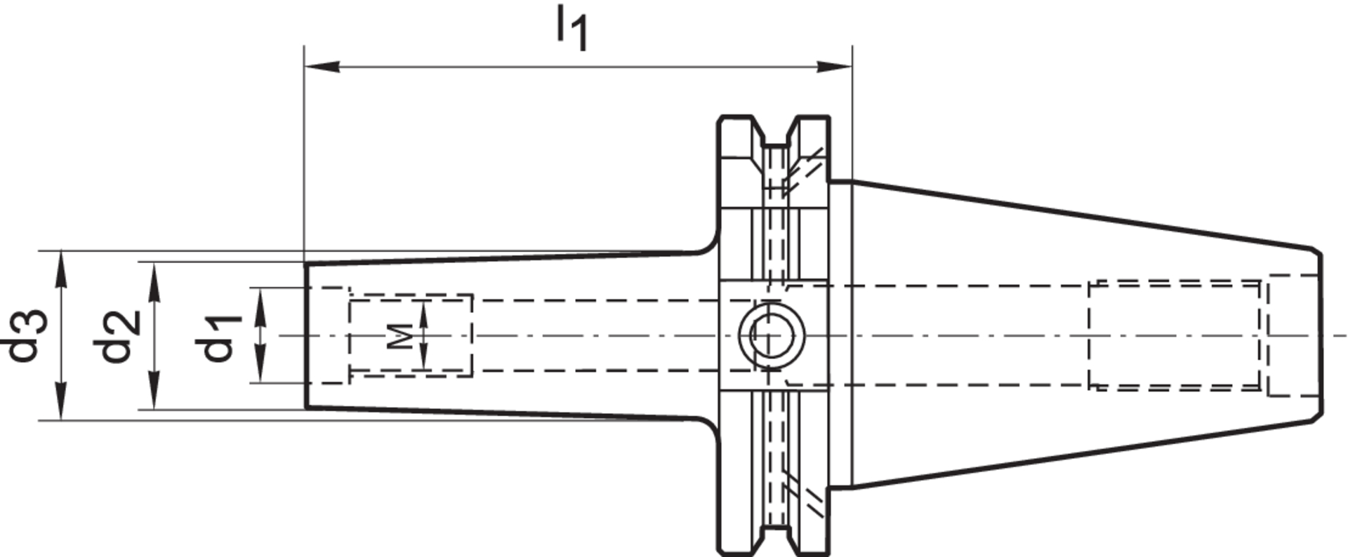 Spannf. f. Einschr.fräser D69871AD SK40  50mm M6