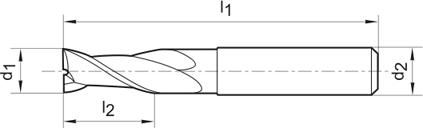 FORMAT Schaftfräser DIN6527 L VHM 11,7 mm HA Z 2