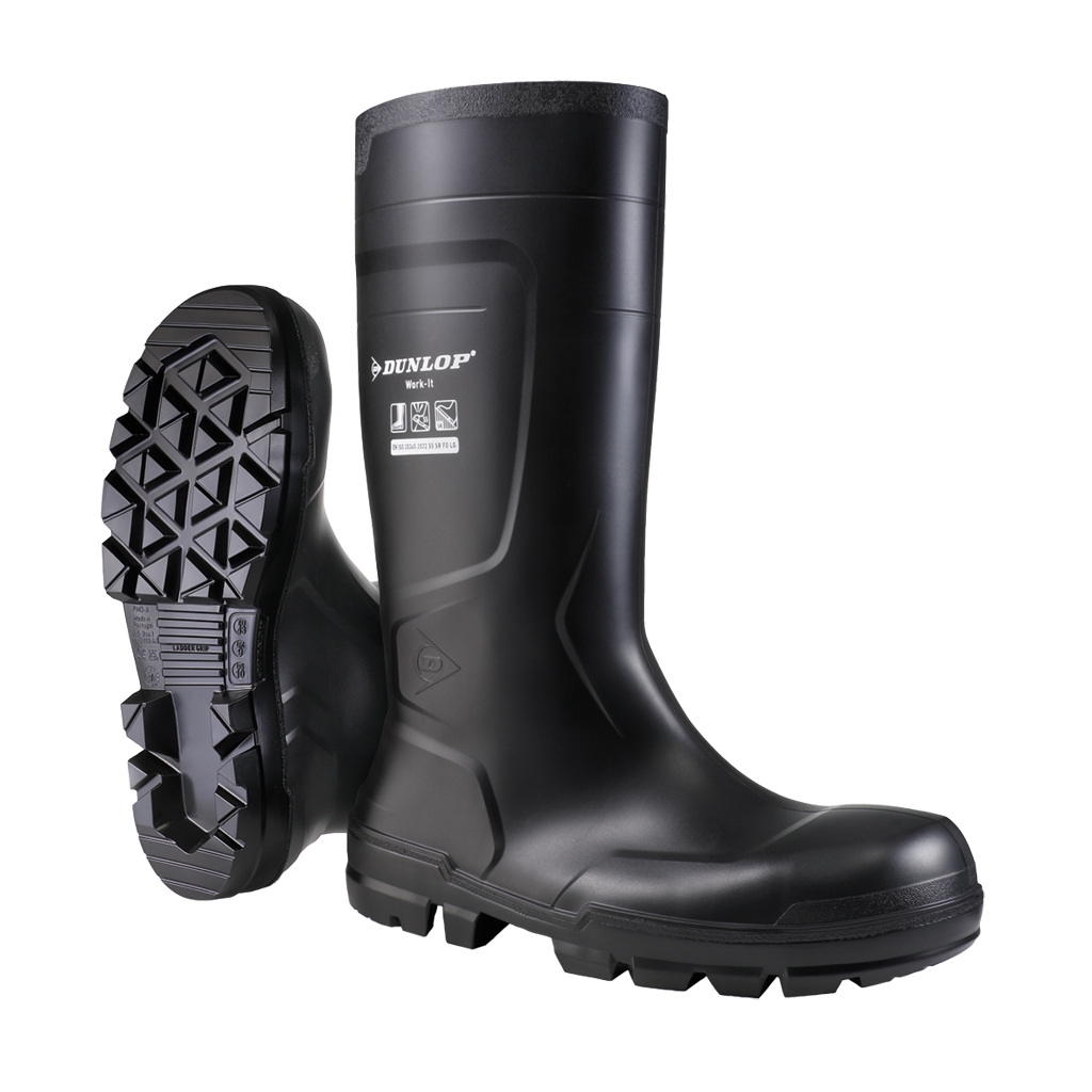 DUNLOP Sicherheits-Stiefel Work-It Full Safety Gr. 35 PVC schw S5 SR, NB2HD01