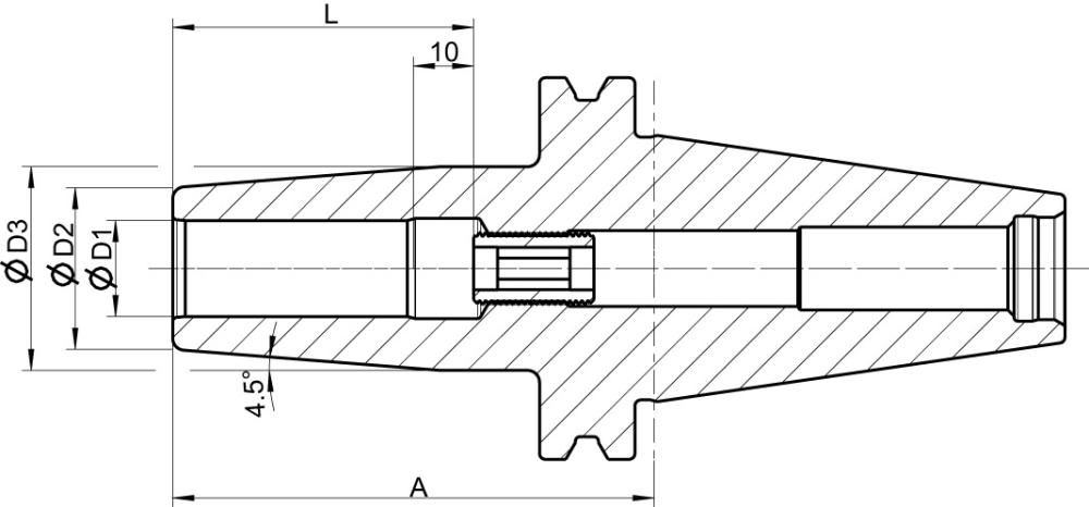 FORMAT GT Schrumpffräser DIN69871 AD 25,0x80mm SK40