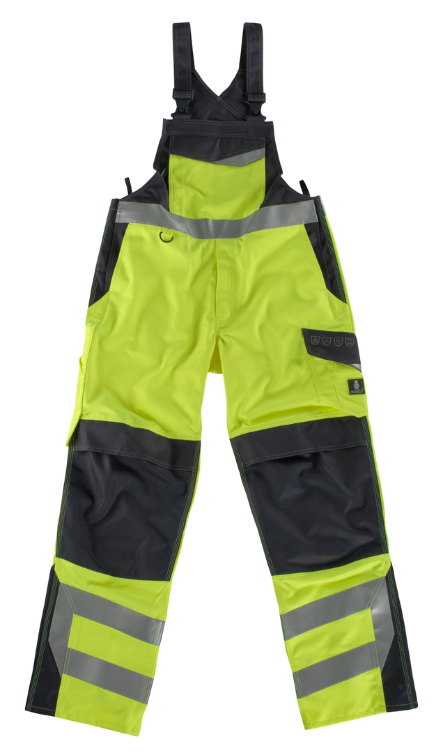 MASCOT Latzhose DAVOS Multisafe,gelb/schwarzblau,Gr. 56