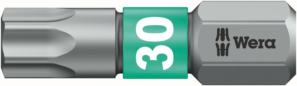 WERA Bit für Innen-TORX - Schrauben 1/4", T30 x 25 mm, zähhart, BiTorsion