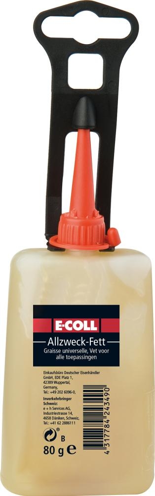 E-COLL Allzweckfett hellbraun 80g Flasche