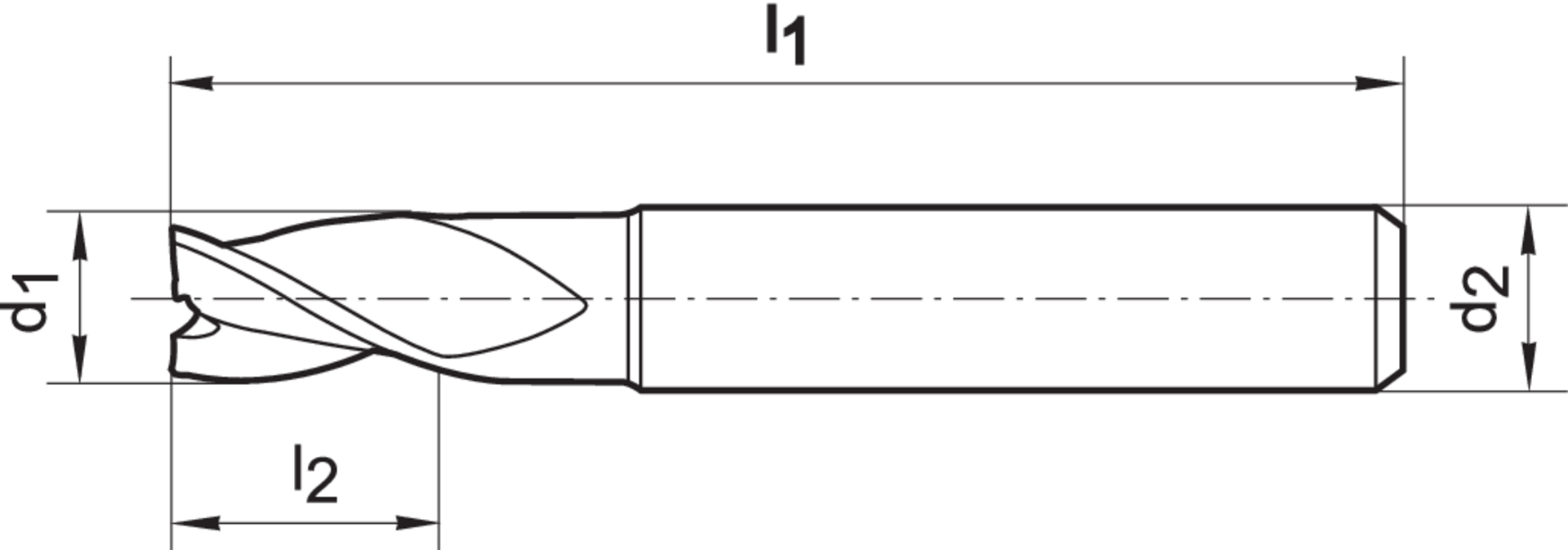 Schaftfr.6527K VHM TiALN 2,0mm HA Z 3      Gühring