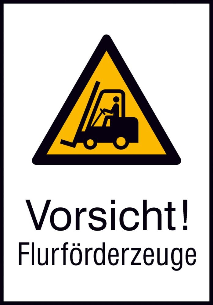 Warnschild Alu gepr Flurförderz. 262x371