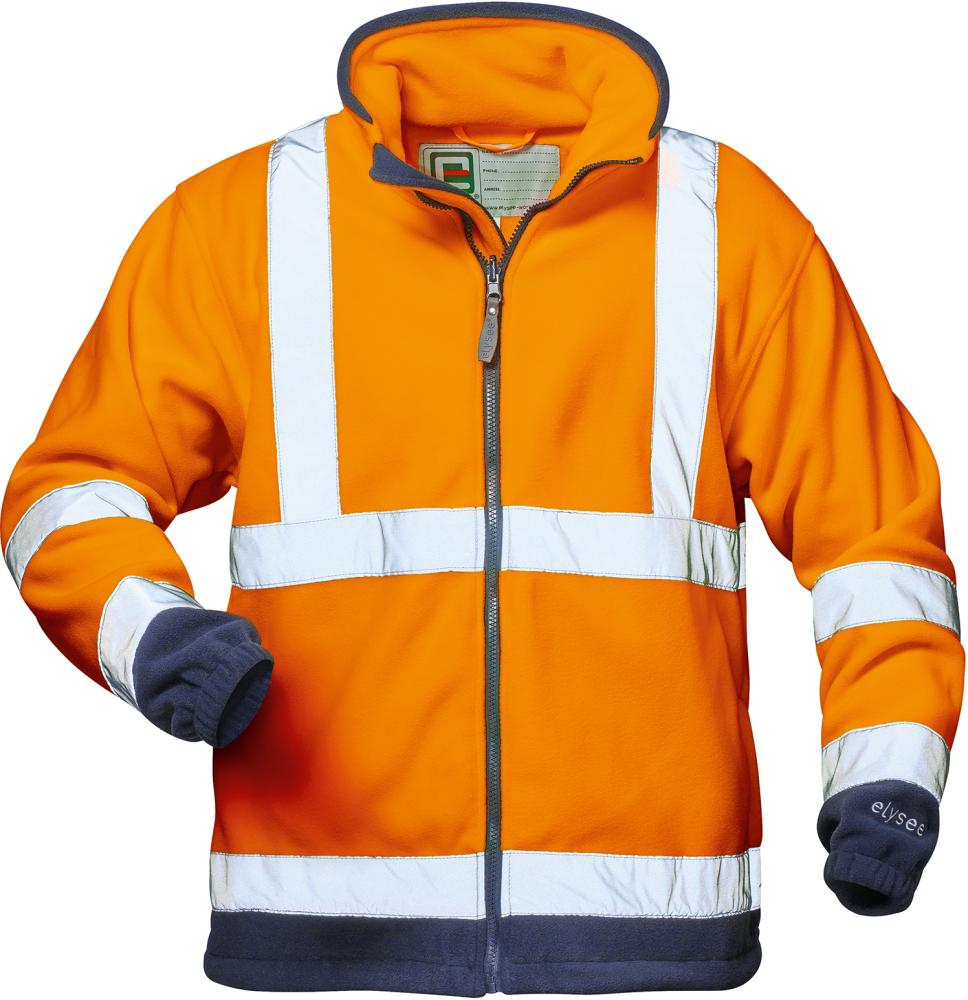 Warnjacke Lukas,Softshell Gr. S, orange/schwarz