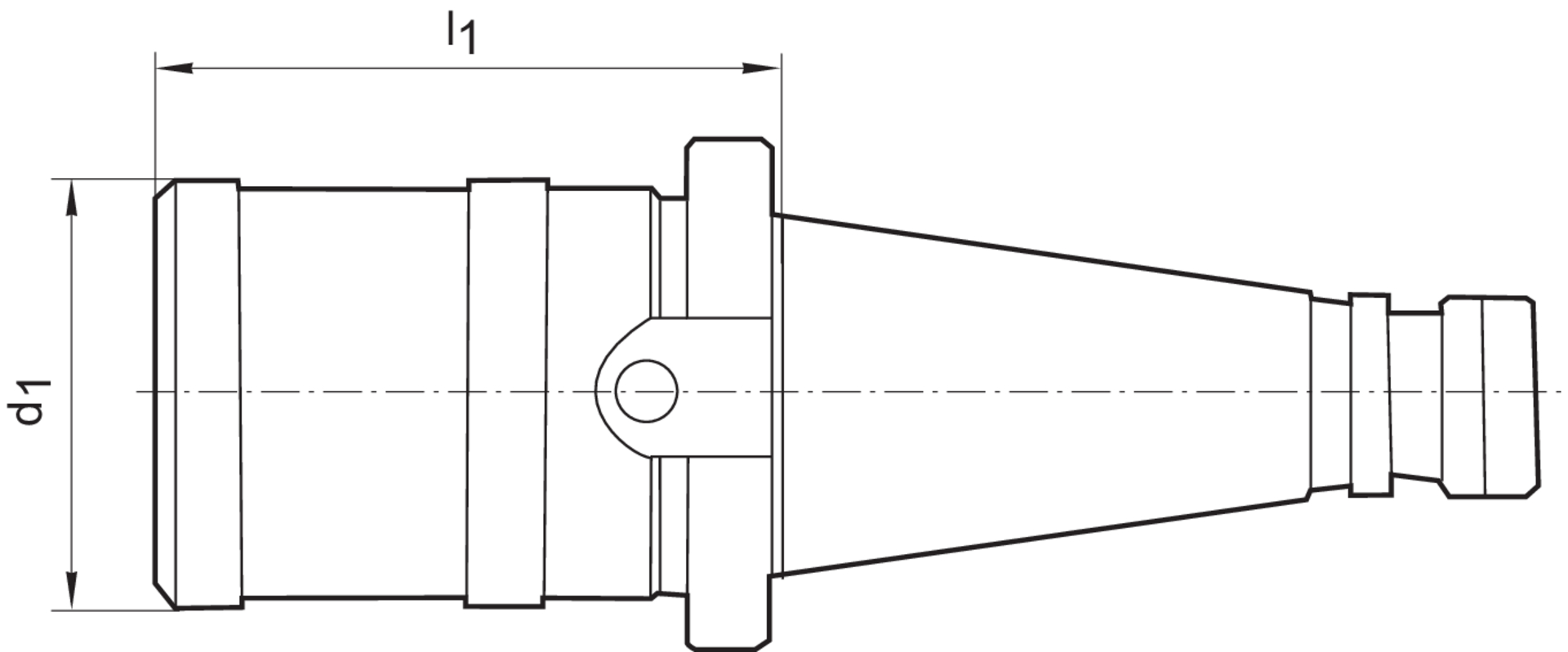 Gewinde-Schnellwechseleinsatz für D 2080 M 3 - 12 SK 40 SCM