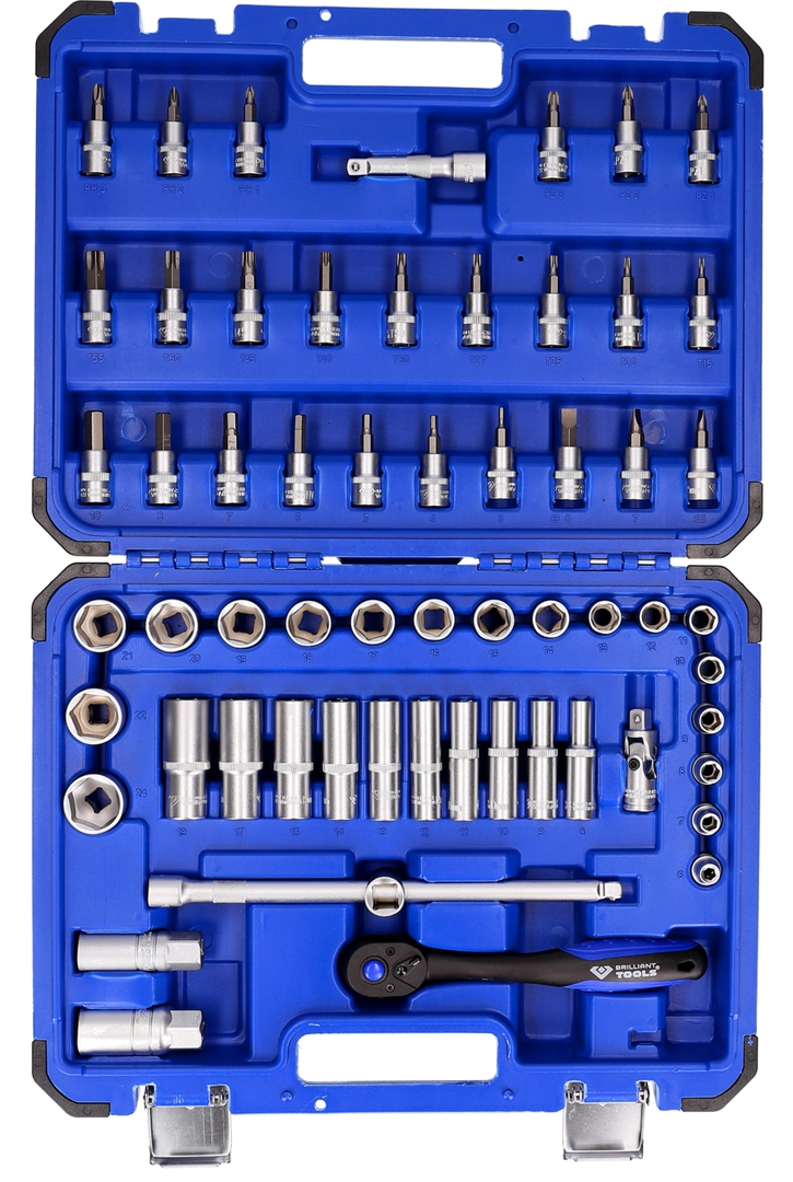 BRILLIANT TOOLS 3/8" Steckschlüssel-Satz,61-tlg.