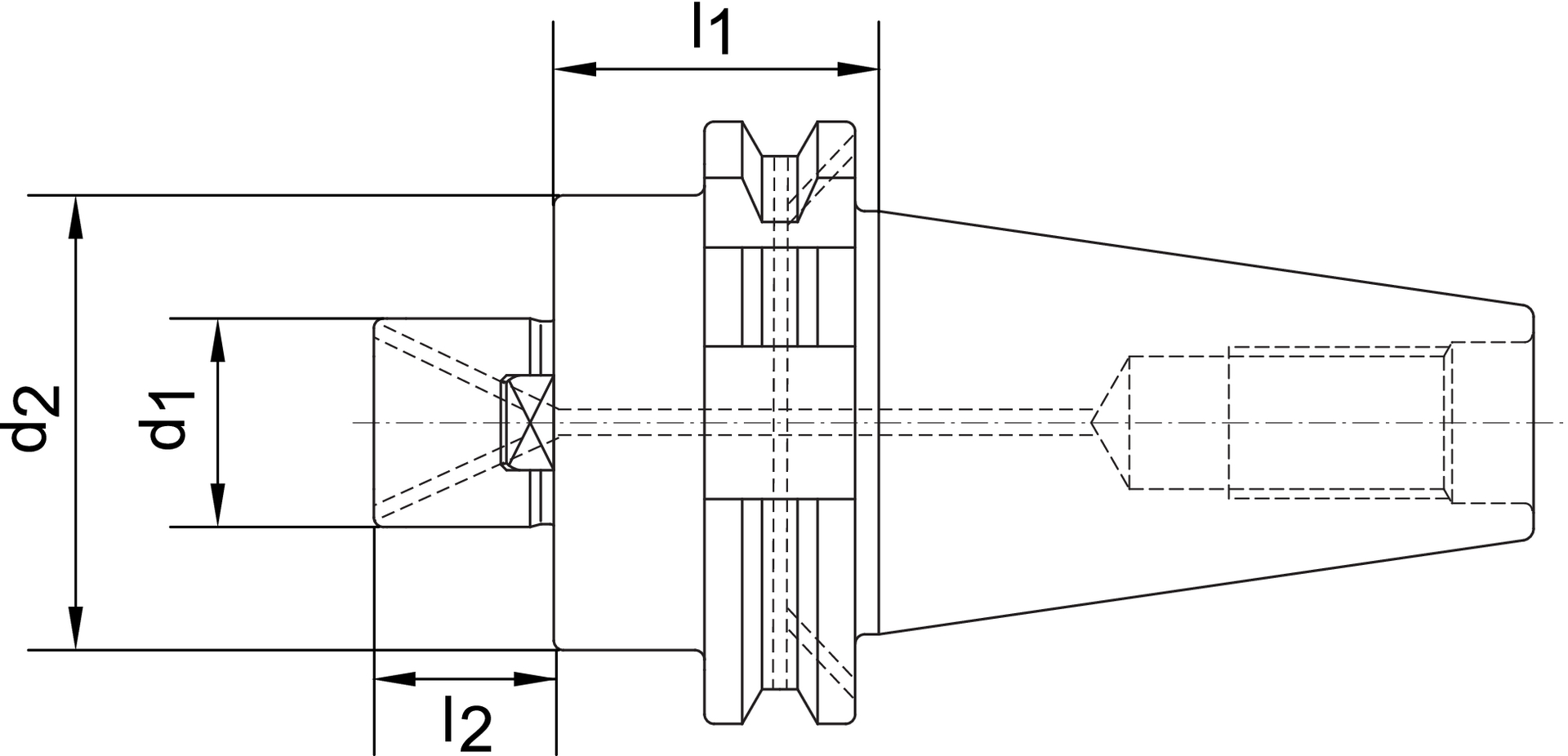 HAIMER Messerkopfaufnahme DIN 69871 AD/B