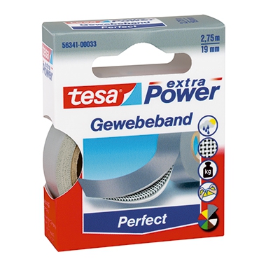 tesa Gewebeband extra Power Perfect 56341-00033 19mmx2,75m grau