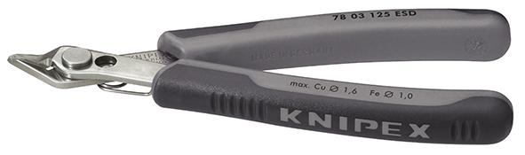 KNIPEX 78 71 125 ESD Electronic Super Knips ESD Mehrko.-Hülle brüniert 125 mm