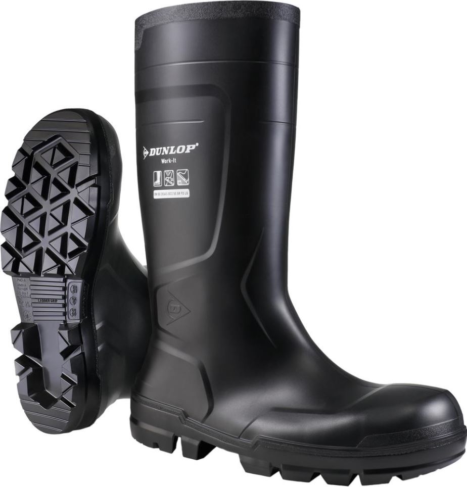 DUNLOP Sicherheits-Stiefel Work-It Full Safety Gr. 48 PVC schw S5 SR, NB2HD01