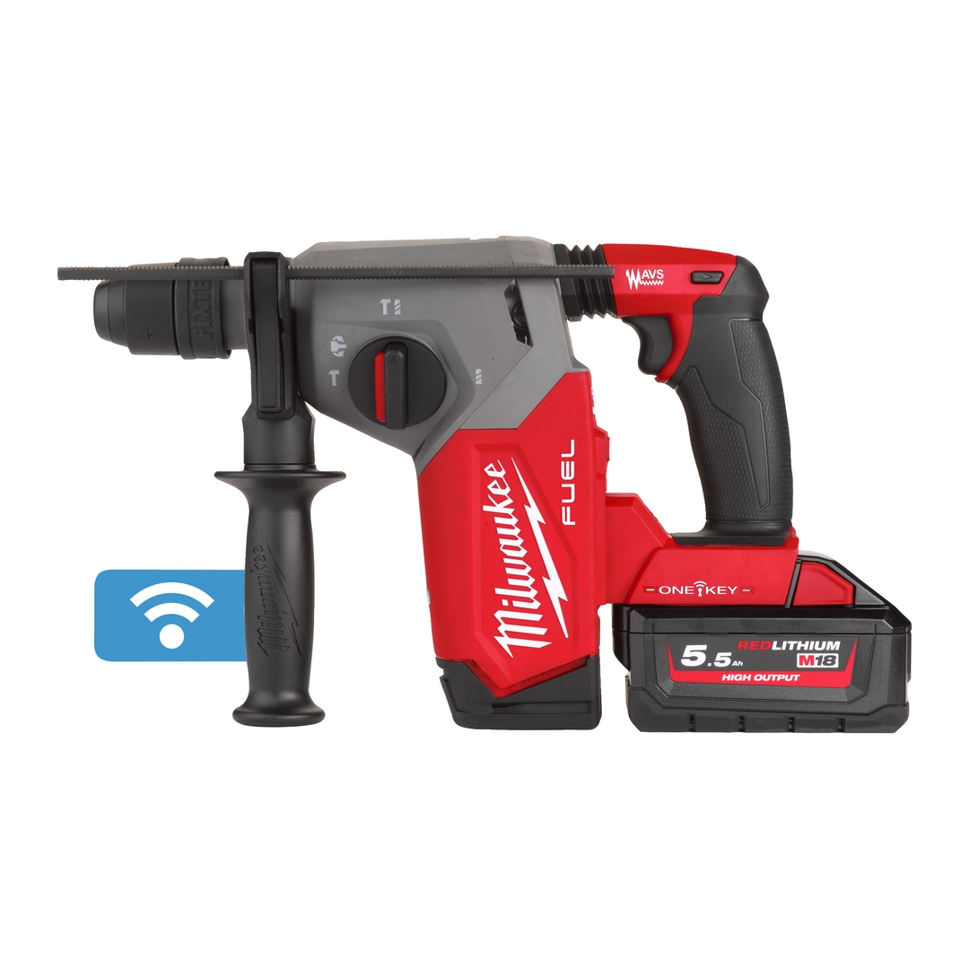 MILWAUKEE Akku-Kombihammer M18ONEFHX-552X, 2x18V/5,5 Ah, Ladeg.