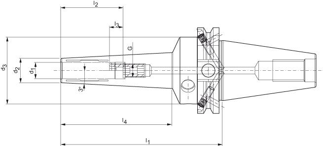 HPH-Spannf. D69871ADB 3G SK40 4mm              WTE