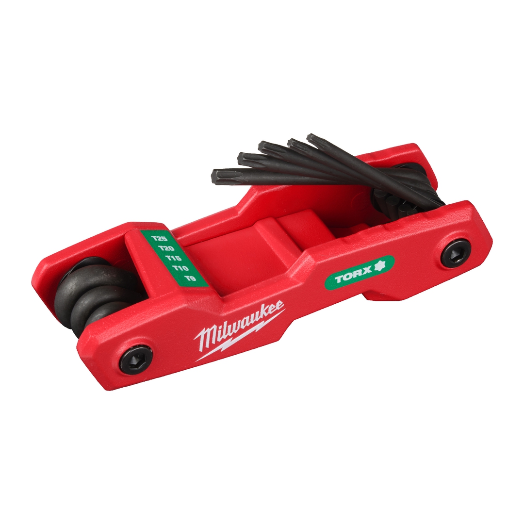 MILWAUKEE Klapp-Torxschlüssel Satz T9, T10, T15, T20, T25, T27, T30, T40